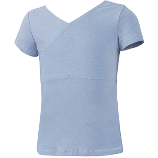 儿童舞蹈服上衣女童春夏分体形体服短袖套装中国舞练功服装打底衣