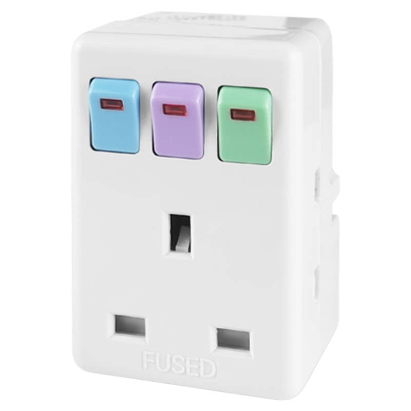 一转三转换插头分控开关