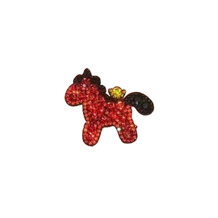 马年轻奢满钻小马发夹女侧边前额刘海夹2026新款新年红色发卡头饰