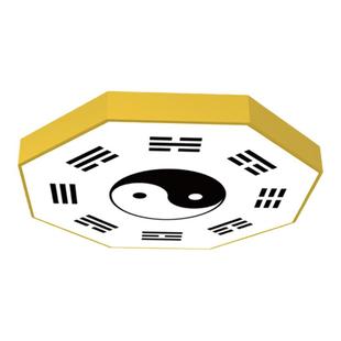 太极八卦吸顶灯茶道镇宅风水中医馆五行先天图禅家教金色家用中式