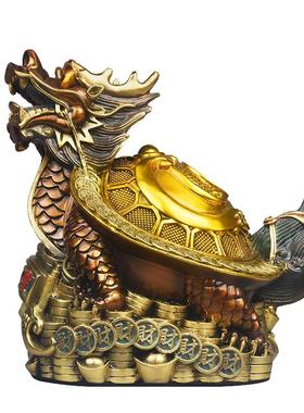 纯铜龙龟摆件八卦龙龟铜金钱龟