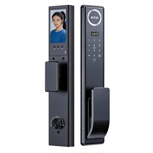 精雕CNC智能锁入户门指纹锁家用防盗门密码锁防水可视监控电子锁