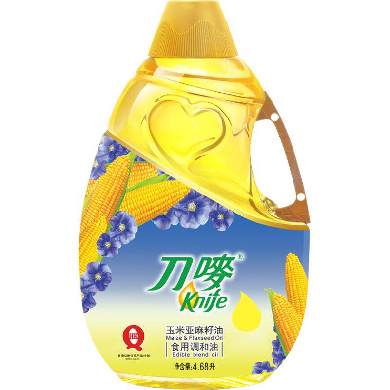 knife/刀唛玉米亚麻籽油 4.68L 食用调和油 香港品质4.68L/瓶