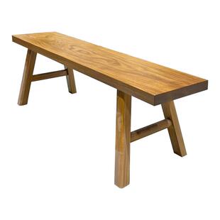 实木长条凳 非洲柚木大板凳中式配套家用换鞋凳茶桌 中式长条凳子