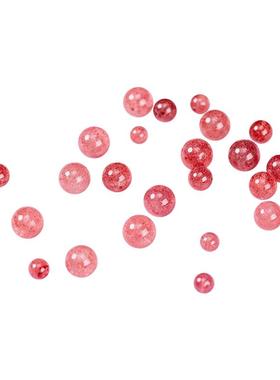 天然草莓晶手链散珠子粉红色粉晶