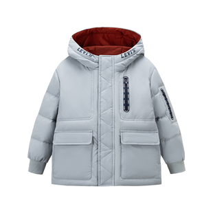 Levis李维斯男女童羽绒服儿童冬装2025冬季新款加厚保暖短款外套