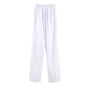 护士裤女夏白色夏季松紧薄款春秋粉色大码浅蓝色护士服裤子工作裤