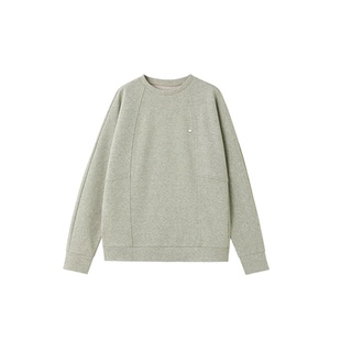 XWI欣未通勤百搭蝙蝠袖纯色卫衣女2026春季宽松慵懒风设计感上衣