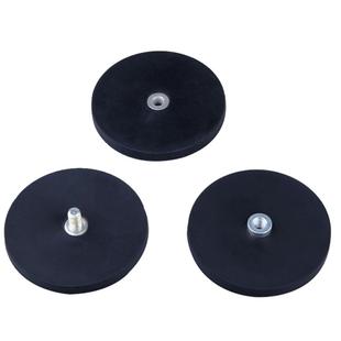 包胶强磁吸盘防刮伤圆形车顶固定底座汽车射灯支架强力包胶磁铁