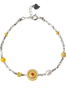 宫里上新正品纯银碎银子手链