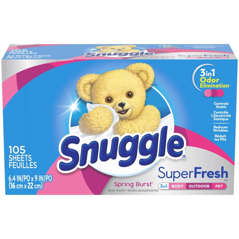 美国进口Snuggle香衣纸持久留香衣服柔顺纸去静电烘干机用现货