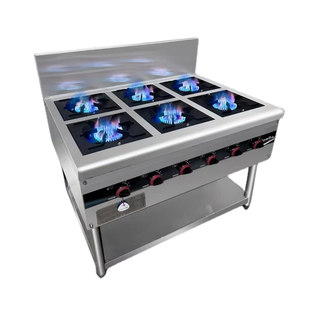 立式燃气灶不锈钢煲仔炉二三四眼燃气炉灶2346多头猛火液化气灶台