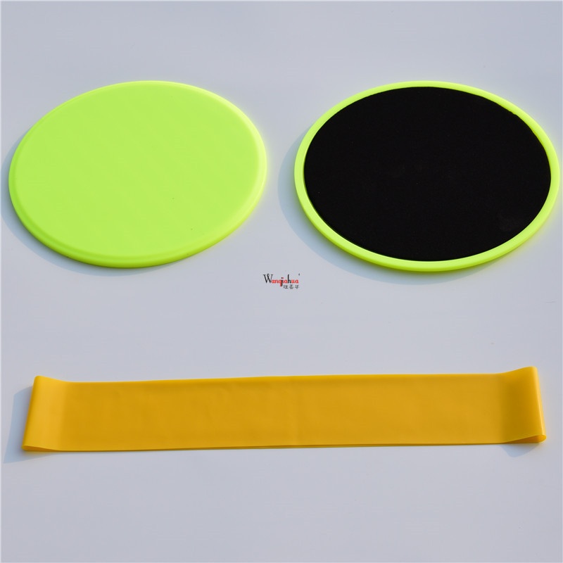 健身滑行盘二件套瑜伽脚训练阻力家用腹肌马甲线踩板普拉提圈滑盘