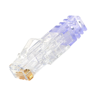 泛达超六6类万兆非屏蔽水晶头rj45接口50U镀金cat6a屏蔽网线接头