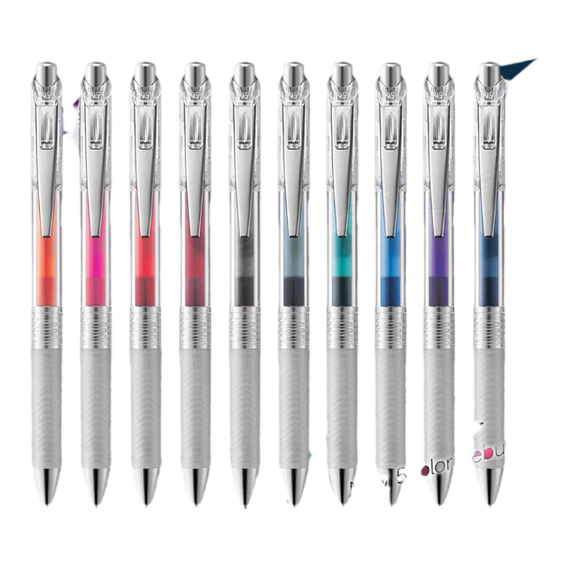 勃艮第红到货日本Pentel派通中性笔BLN75TL速干啫喱组合套装大容量多色简约按动针管式办公签字笔学生用bln75