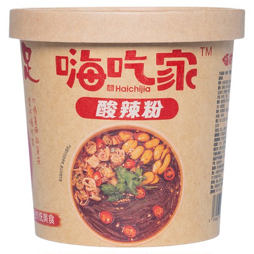 顺心嗨吃家经典版酸辣粉136g*6桶装方便夜宵红薯粉条方便粉丝夜宵