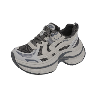 【苏茵茵】歪头老爹~4cm增高厚底复古鸳鸯鞋带运动休闲鞋女老爹鞋