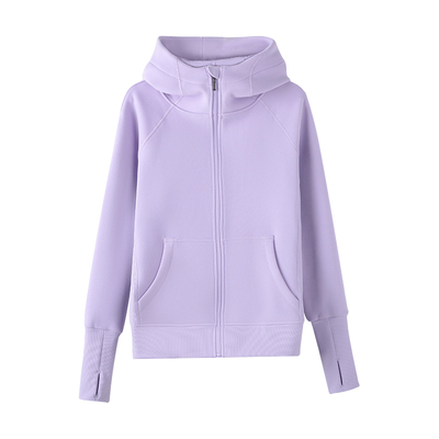 爱帝女士连帽运动套装2025新款考拉绒加绒加厚立领夹克衫卫衣简约