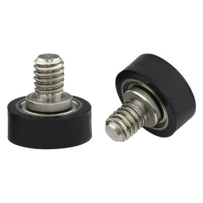 聚氨酯外螺纹包胶轴承PU滚轮滑轮