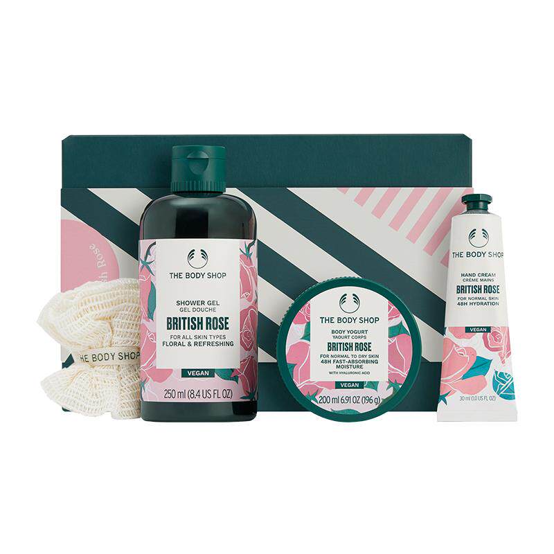 The body shop/美体小铺英伦玫瑰身体护理套装滋润