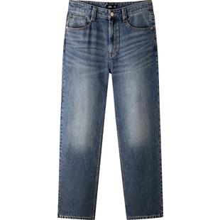 森柔|森马牛仔裤男经典百搭长裤2026新款春季宽松直筒裤显高显瘦