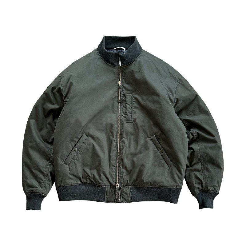 日系厚款秋冬工装户外机能拉链MA1棉衣外套保暖棉服男City boy潮