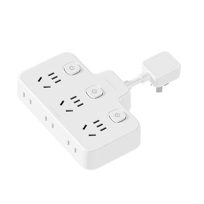 飞利浦品字形多功能插座转换器分控总多插位扩展USB接线板