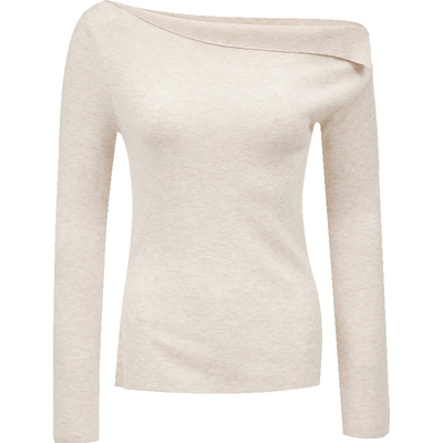 VeroModa斜领修身针织衫