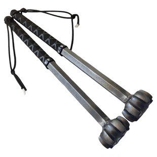 实心纯钢一体骨朵破甲锤户外防身武术锻炼锤车载破窗防身自卫打狗