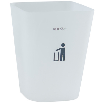 简约磨砂方形无盖垃圾桶