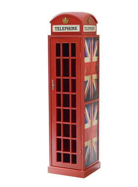 电话亭储物柜落地摆件