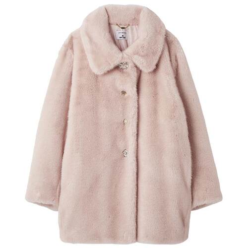 LILY BROWN秋冬款MARY QUANT时髦翻领仿皮草外套LWFC255029