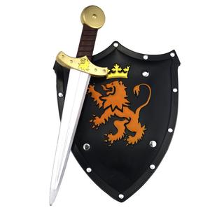 小儿童玩具刀仿真盾牌剑软橡胶安全塑料大男孩泡沫拔刀剑魔兽道具