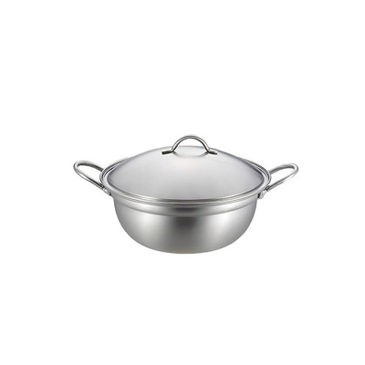 日本进口双耳锅蒸锅大容量不锈钢