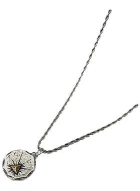 钛钢麻花链中性上帝之眼项链