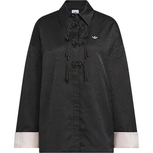 Adidas/阿迪达斯正品2025 三叶草女士新中式经典外套KB6407