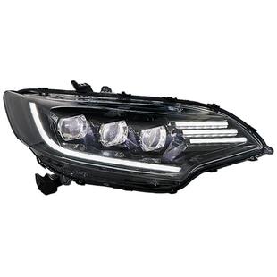 新飞度大灯总成 14-20款飞度GK5改装LED流光转向全LED大灯总成