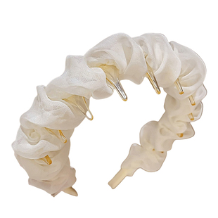 小香风白色发箍女款高级感洋气时尚头箍2025年新款高颅顶发卡头饰