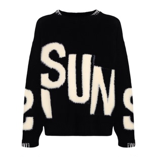 高街潮牌毛衣男生秋冬三件套装痞帅慵懒针织衫青少年男装一套搭配