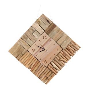 纯手工实木质静音圆形时钟挂钟民宿客厅家用现代简约创意轻奢装饰