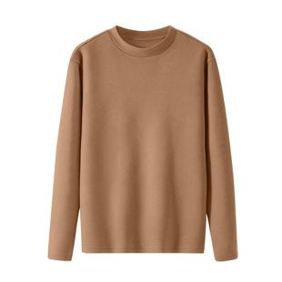 班尼路加绒打底衫男秋冬季半高领保暖内搭上衣纯色男士长袖t恤潮