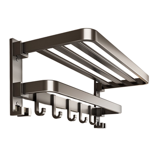 卫生间毛巾架浴室免打孔浴巾架一体套件厕所置物架子马桶收纳阳台