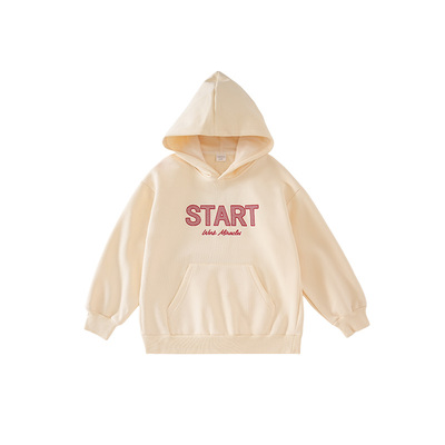 男童字母刺绣连帽卫衣冬季新款