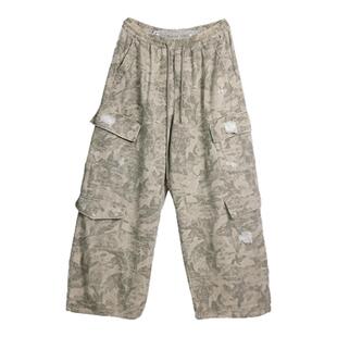 CBXLAB街舞潮牌迷彩废土风美式高街工装裤辣妹嘻哈个性破洞休闲裤