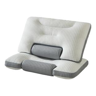 枕头护颈椎助睡眠枕芯成人家用一对圆柱记忆棉颈椎专用反牵引整头