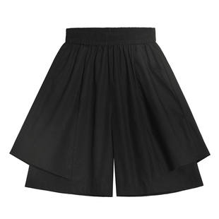 小众设计感宽松a字短裤山本风黑暗系女装夏天裙裤不规则阔腿裤裙