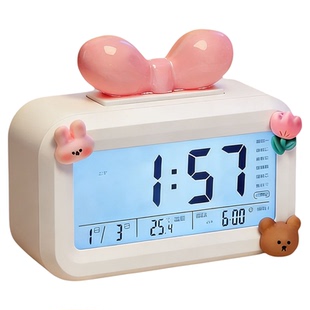 2025新款闹钟学生专用多功能起床神器表儿童女孩桌面智能电子时钟