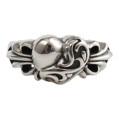 手工制作爱心藤蔓朋克风情侣戒指