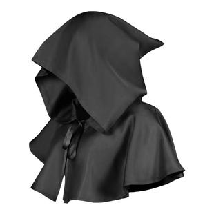 万圣节披风斗篷修士服披肩中世纪带帽披风cos化妆舞会服装道具