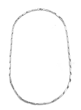 复古港风菱形项链男潮流嘻哈钛钢